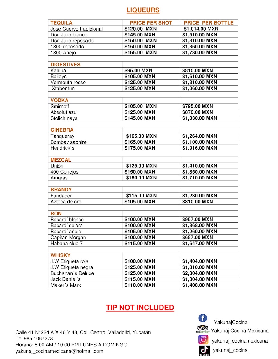Yakunaj Cocina Mexicana Menu - Image 2
